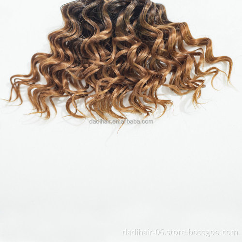 wholesale ombre color 1b30 synthetic deep wave crochet twist braids hair weave,alibaba non-remy two tone colored Jerry curl hair